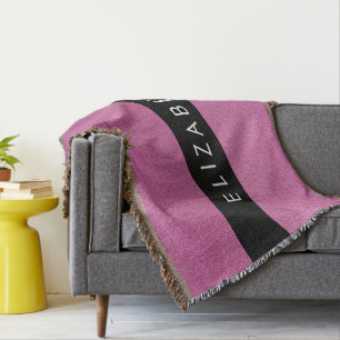 Pink Glitter, Glitter Background, Your Name Throw Blanket
