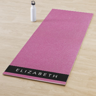 Pink Glitter, Glitter Background, Your Name Yoga Mat
