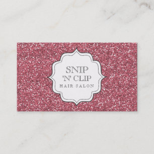 Pink Glitter Glitz Glam Hair Stylist Cards