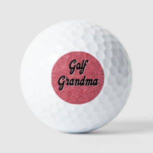 Pink Glitter Golf Grandma Golf Balls