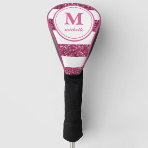 Pink Glitter   Golf   personalized NAME monogram Head Cover