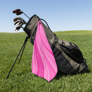 Pink Glitter Golf Towel