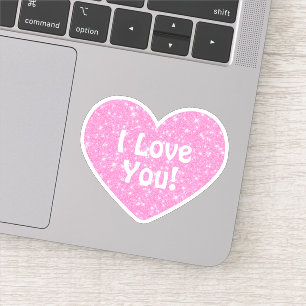 Pink glitter heart
