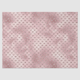 Pink Glitter Hearts   Tissue Paper