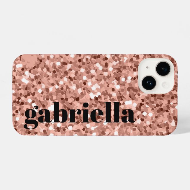Pink Glitter iPhone Case (Back Horizontal)