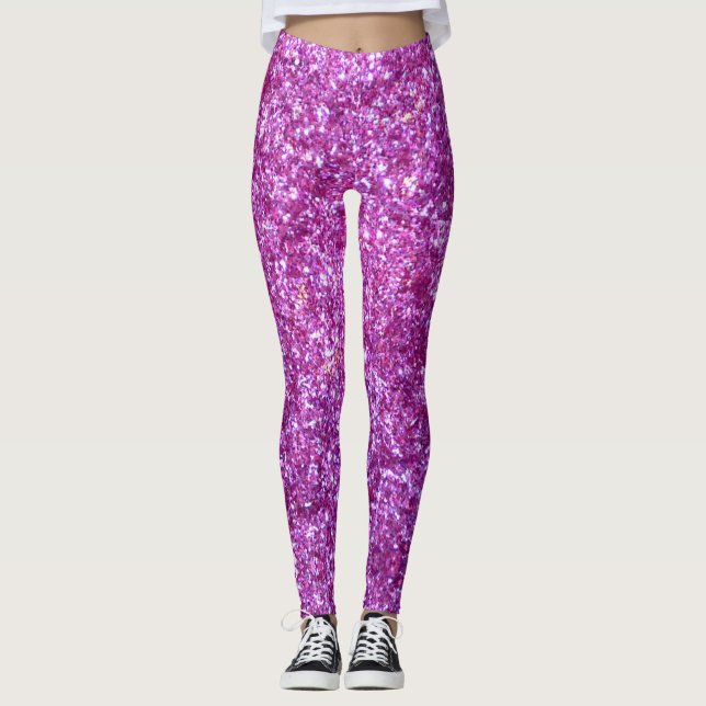 Pink Glitter Leggings (Front)