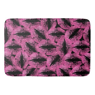 Pink Glitter Lips #3 Bath Mat