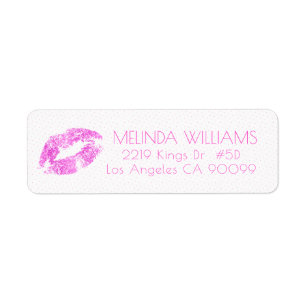 Pink Glitter Lips & Dots Pattern