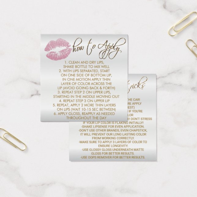 Pink Glitter Lips On White - How to Apply (Office)