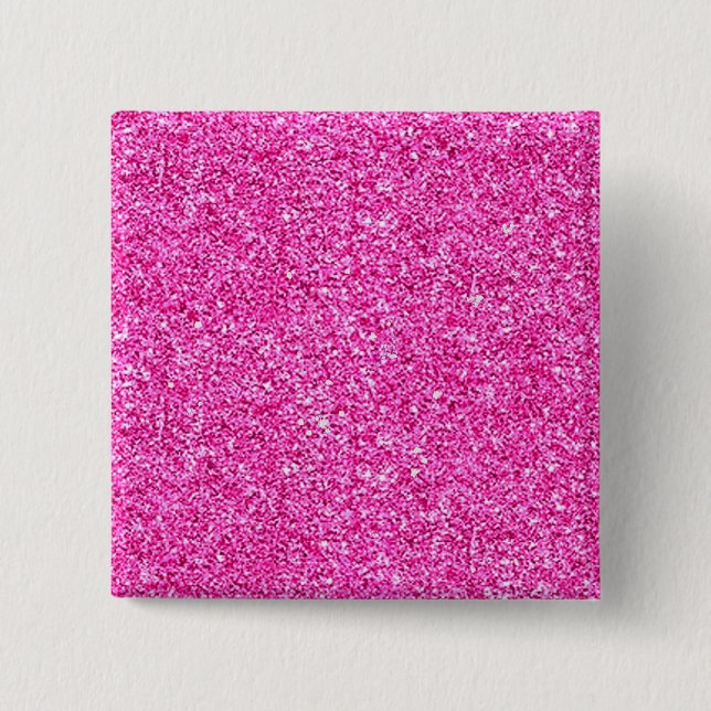 Pink Glitter Look Elegant Custom Blank Template 2 Inch Square Button (Front)