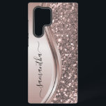 Pink Glitter Look Handwritten name  Samsung Galaxy Case<br><div class="desc">This design is also available on other phone models. Choose Device Type to see other iPhone, Samsung Galaxy or Google cases. Some styles may be changed by selecting Style if that is an option. This design may be personalized in the area provided by changing the photo and/or text. Or it...</div>