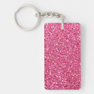 Pink Glitter Look,  Keychain