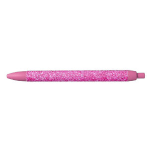 Pink Glitter Modern Beautiful Template Trendy Girl Black Ink Pen