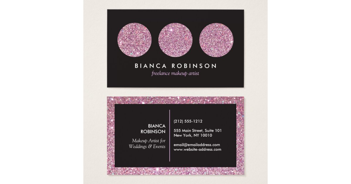Pink Glitter Palette for Freelance Makeup Artist Business
