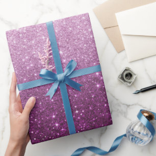 Pink Glitter Pattern Wrapping Paper