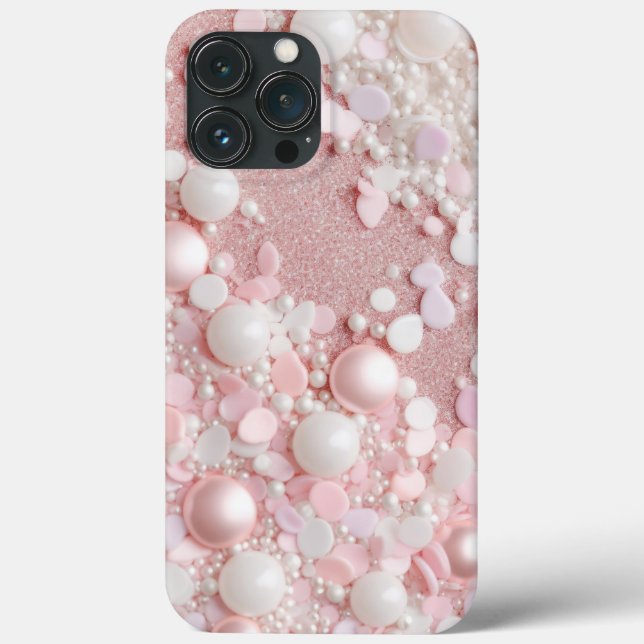 Pink Glitter Pearl Glam Bling Case-Mate iPhone Case (Back)