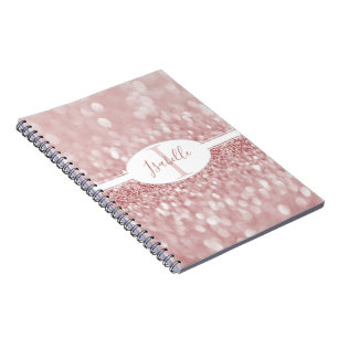Pink Glitter Personalize Notebook