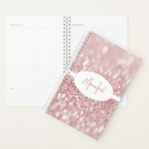 Pink Glitter Personalize Planner