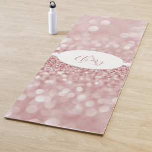 Pink Glitter Personalize Yoga Mat