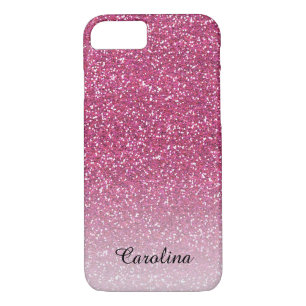 Pink Glitter, Personalized Mobile iPhone 8/7 Case