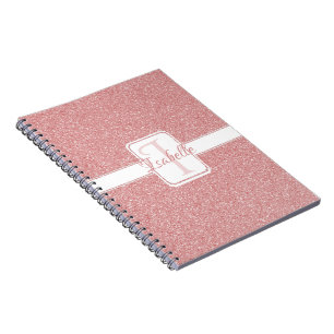 Pink Glitter Personalized Notebook