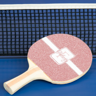Pink Glitter Personalized Ping Pong Paddle