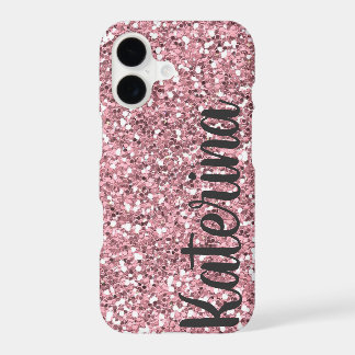 Pink Glitter Personalized with Your Name.