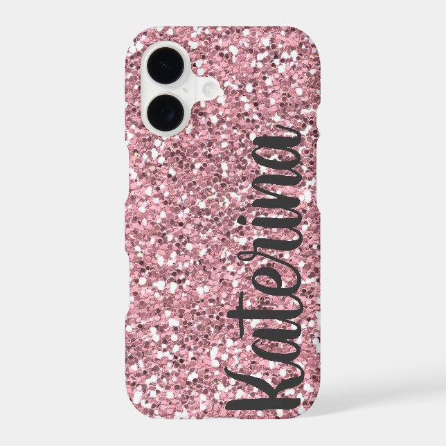 Pink Glitter Personalized with Your Name. (Back)
