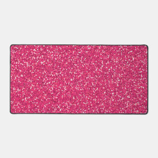 Pink Glitter Photo Image  Desk Mat