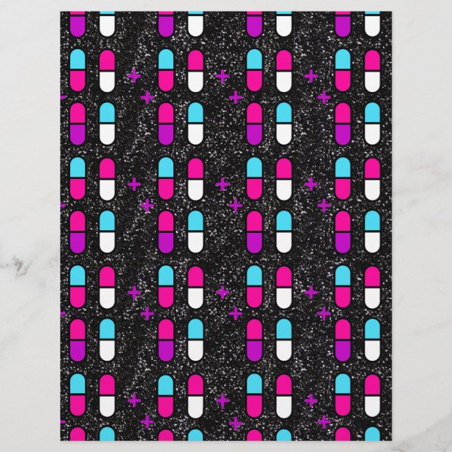 pink glitter pills (Front)