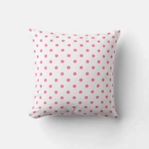 Pink Glitter Polka-Dots Pattern Throw Pillow