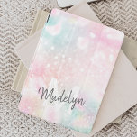 Pink Glitter Pretty Bokeh Pattern iPad Air Cover<br><div class="desc">Easily personalize this pretty pink bokeh glitter pattern with your custom name and/or monogram.</div>