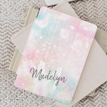 Pink Glitter Pretty Bokeh Pattern iPad Pro Cover<br><div class="desc">Easily personalize this pretty pink bokeh glitter pattern with your custom name and/or monogram.</div>