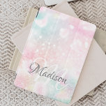 Pink Glitter Pretty Bokeh Pattern iPad Pro Cover<br><div class="desc">Easily personalize this pretty pink bokeh glitter pattern with your custom name and/or monogram.</div>