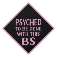 Pink Glitter Psychology Psyched BS Graduation