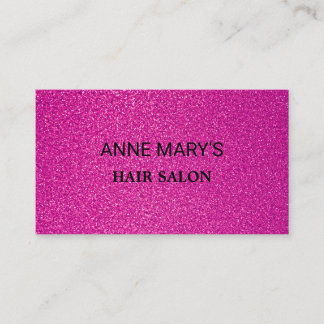 Pink Glitter PurpleHair Salon Spa Hairdresser  Business Card