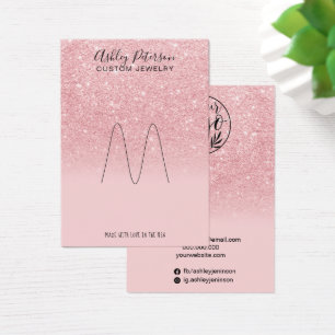 Pink glitter rainbow jewellery ring display