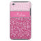 Pink Glitter Rhinestone Leopard BLING Case