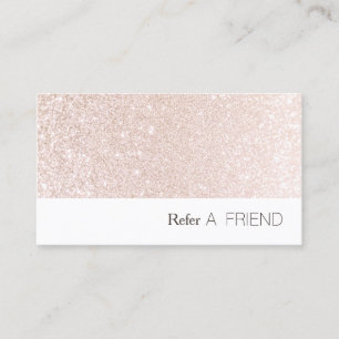 Pink Glitter Salon Referral Customer Loyalty Card