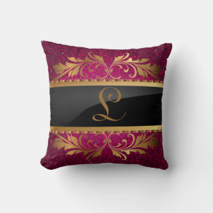 Pink Glitter Sequin Disco Couch Throw Pillow