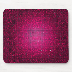 Pink Glitter Sequin Disco Personalized Mousepad