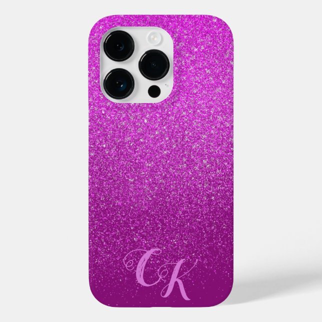 Pink Glitter Shimmer Personalized Phone Case (Back)