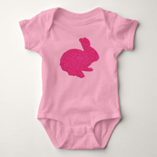 Pink Glitter Silhouette Easter Bunny Creeper