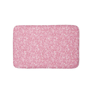 Pink Glitter Silver Bath Mat