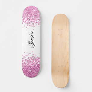 Pink Glitter  Skateboard