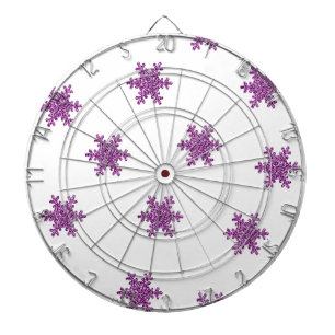 Pink Glitter Snowflake Dartboard