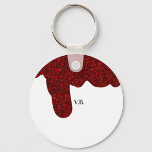 Pink glitter sparkle art design add name text keyc keychain