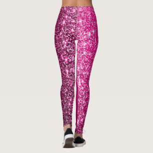 Pink Glitter Sparkle Chic Pattern Yoga Pants 