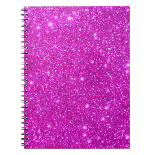 Pink Glitter Sparkle Customizable Design Notebook