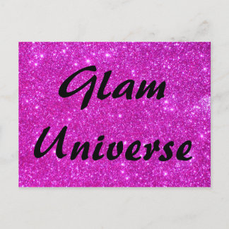 Pink Glitter Sparkle Customizable Design Postcard